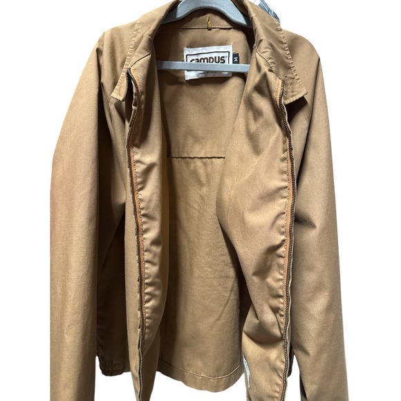 Vintage Campus Zipper Utility/Casual Jacket Mens Size M‎ Tan Winter Mid Weight - Picture 3 of 9